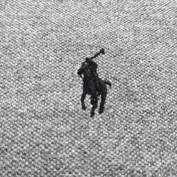 Polo Ralph Lauren Gray Polo Shirt Black Pony Logo 3XLT Short Sleeve Cotton - Picture 5 of 5